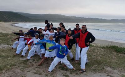 Cobra karateka hit the beach